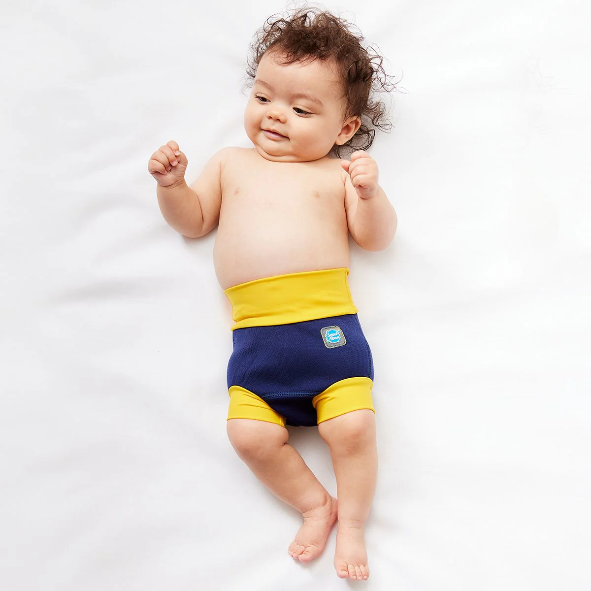 Navy & Yellow Happy Nappy - Image 6