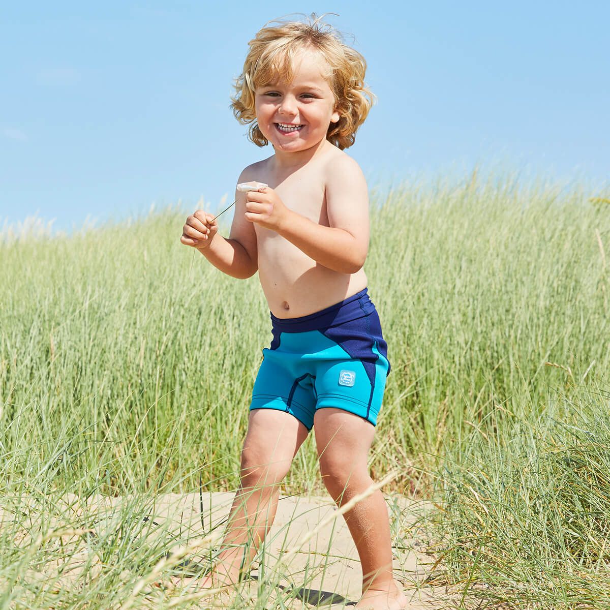 Navy & Jade Child Splash Jammers - Image 3