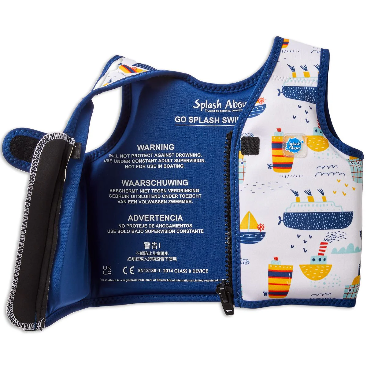 Tug Boats Go Splash Swim Vest - Image 3