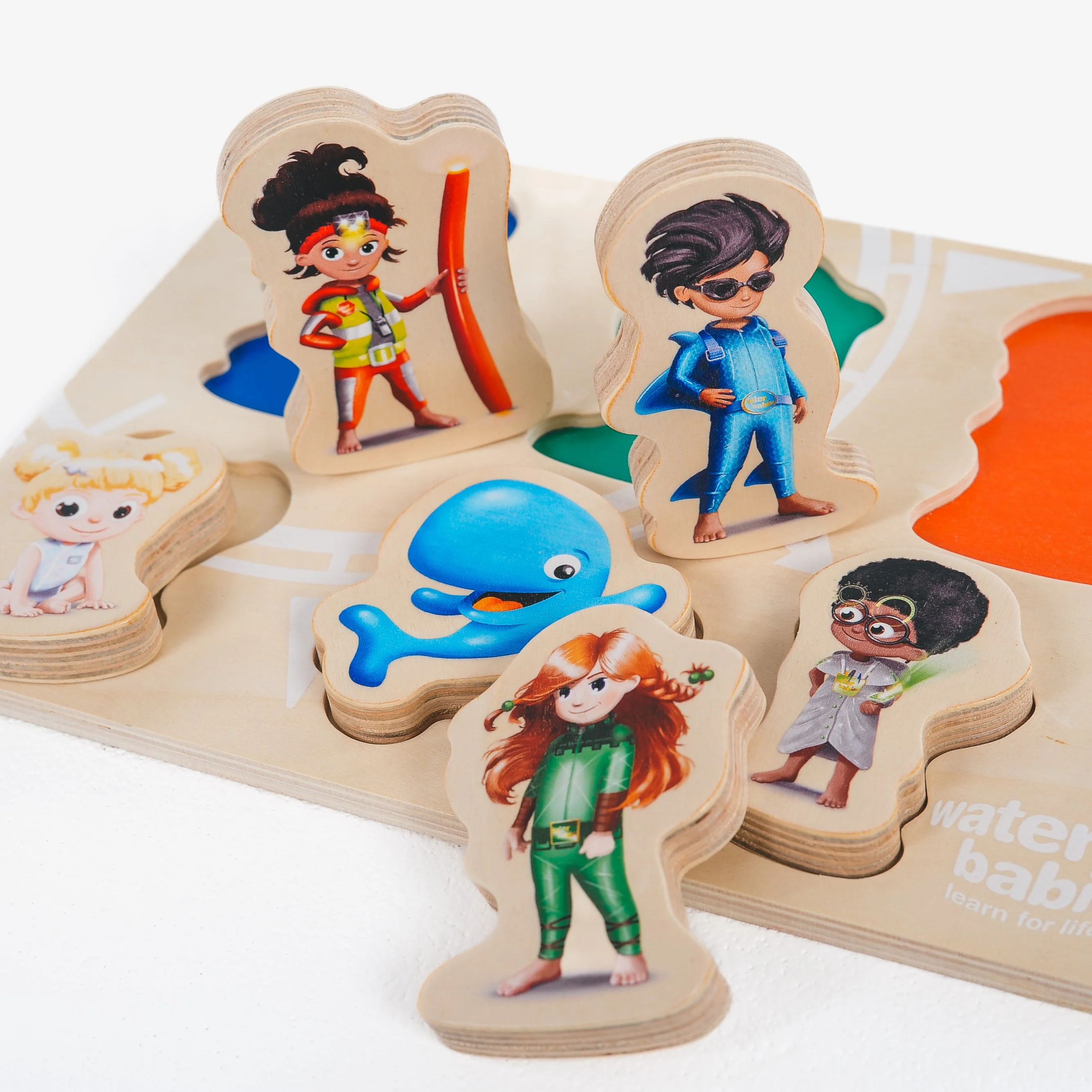 Water Babies Swimvincibles Chunky Wooden Puzzle (6 Pieces) - Image 5